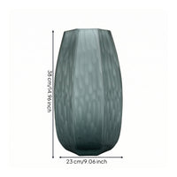 Faceted Vase Sculptural Textured Vase Translucent Flower Vessel for Decorators, Dining Table, Shelves