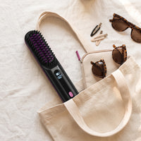 Cordless Hair Straightener Brush Portable Hair Straightener Brush for Mobile Users, Travel, on the Go