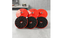 3 Pieces Spiral Angle Grinder Disc Multi-Grit Grinding Disc with Threaded Mount Wear-Resistant Tool Heavy-Duty for Renovators, Chamfering, Polishing
