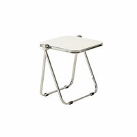 Foldable Design Transparent C-Shaped Table Minimalist aesthetic Household Furniture Lightweight Home Furnishing Space-Saving for Apartment Dwellers, Students, Homeowners, Living Room, Balcony, Beside the Sofa, Small Spaces