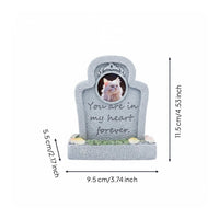 Resin Pet Tombstone Photo Frame Design Pet Remembrance Marker Outdoor Display Resin Headstone for Funeral