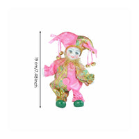 Festive Doll Collectible Clown Figurine Handmade Look for Gift Giving