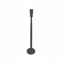 3 Pieces Black Cast Iron Candlestick Retro Design Tall Candlestick Holder