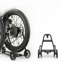Rear Cargo Rack with Wheels Rolling Rear Bike Rack with Rollers Easy to Install for Commuters, Folding Bikes, Commuting, Travel
