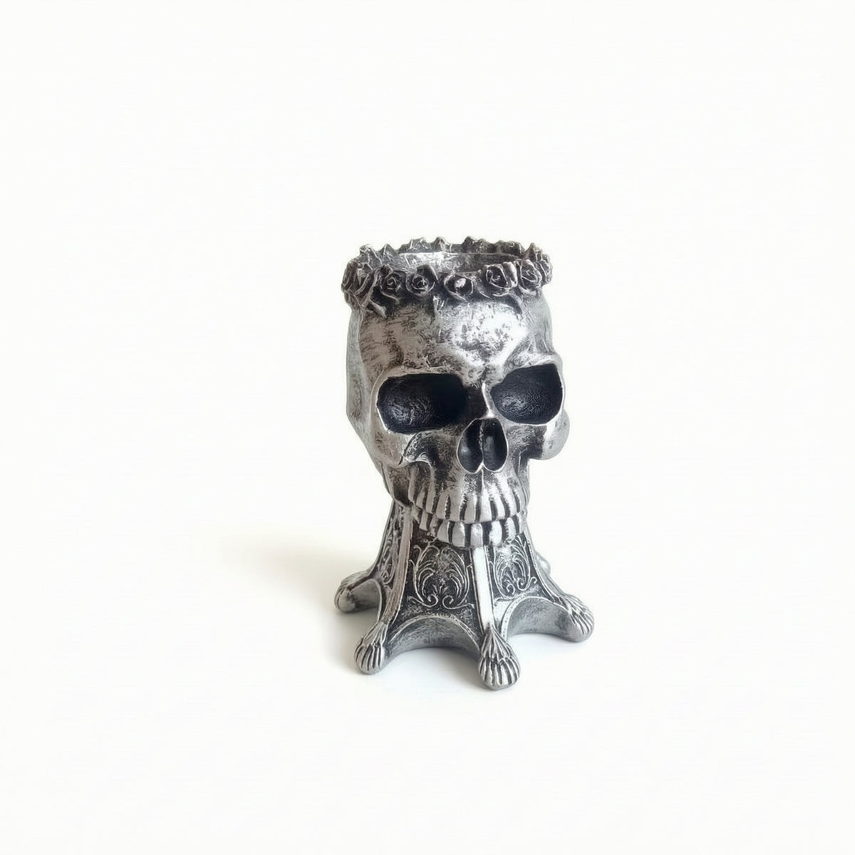 Skull Planter Spooky Skull Pot Tabletop for Desk