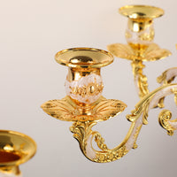 Vintage Candle Holder with Three Heads in Zinc Alloy