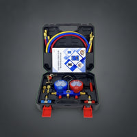 Gauge Set with Storage Case Accurate Gauge Set with Case Shock-Resistant Tool Kit for Air-Conditioning Service