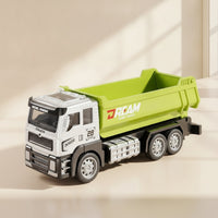 Alloy Dump Truck Toy Pull-Back Dump Truck with Working Bed Diecast Realistic for Children, Boys, Toddlers, Sandbox, Playroom