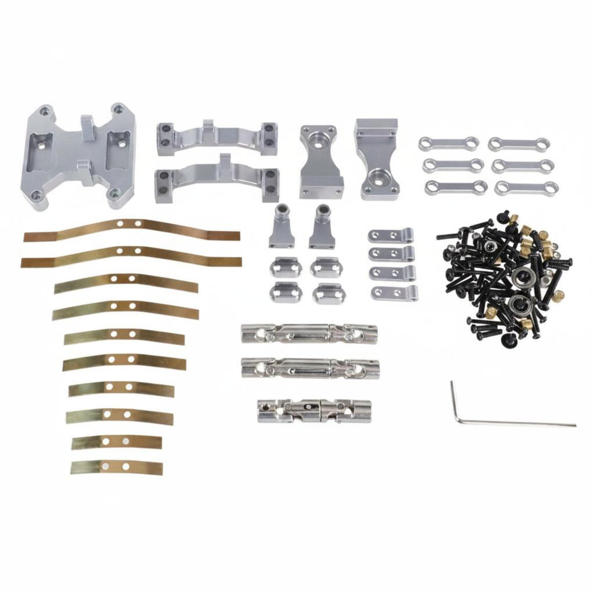 Metal Drive Shaft Shock Absorption System Kit Improved Performance 6WD Truck Parts Aluminum Alloy RC Truck Leaf Spring Upgrade Set