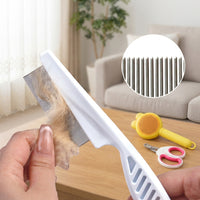 Cat Brush and Rubber Grooming Glove for Shedding, 6-Piece Grooming Kit for Long Haired Cats, Stainless Steel Nail Clippers, Gentle Comb Set