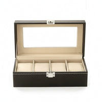 Glass Lid Watch Display Box Sturdy Watch Storage Box Clear Storage Holder Transparent for Countertop