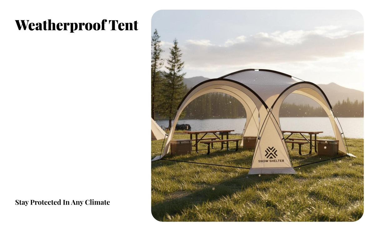 Portable Expandable Dome Tent Rainproof Sun Canopy Waterproof Outdoor Shelter Protection for Campers, Families, Homeowners, Camping, Campsite, Beach, Parks