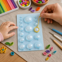 3-Row Paper Quilling Half-Sphere Shaping Tool with Numbered Guide for DIY Craft
