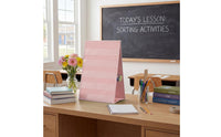 Freestanding Tabletop Pocket Chart Foldable Desktop Pocket Chart Compact Long-Lasting for Teachers, Tutors, Classroom, Small-Group Teaching