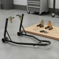 Motorcycle Wheel Stand Stable Support Motorcycle Wheel Lift Stand Heavy Duty for DIY Mechanics, Motorcyclists, Workshop, Bike Storage