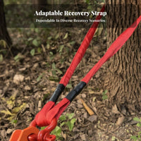 High Tensile Strength sturdyDuty Tow Rope long-lasting Vehicle Towing Kit Reinforced Loops Recovery Strap Storage Bag Included for off-highway-pavement lovers, pickup Owners, Suv operators, Emergency Situations, Mudding, extractdoor excursions