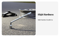 Labor-Saving L-Shaped Tire Wrench Wear-Resistant L-Shaped Lug Wrench High Rotational Force for Mechanics, Roadside Emergency, Auto Shop