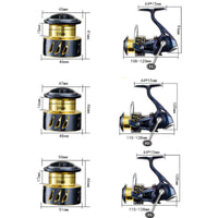 Screw-in Handle Fishing Reel with Shallow Spool left/right Interchangeable Metal Fishing Reel Sleek Compact for Anglers