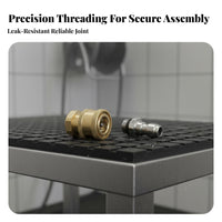 2 Pieces M14 Quick Disconnect Fitting Solid Metal Construction 1/4 Inch Quick Connect Plug High Pressure Hose Adapter