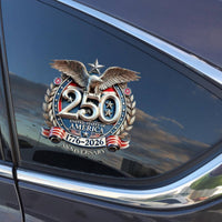 250th Anniversary Car Sticker Weatherproof the Nation 250th Anniversary Sticker 3D Effect Design Eagle Insignia Vehicle Decal for Nationalists