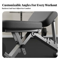 Adjustable Weight Bench Stable Dumbbell Bench Thick Padded Cushion for Home Gym, Apartment