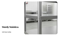 Anti-Rust Stainless Steel Work Table High Load-Bearing Capacity Stainless Steel Workbench Easy to Clean Commercial Kitchen Prep Table Adjustable Leveling Feet for Restaurant Employees, Workshop Workers, Homeowners, Cafeteria, Bakery, Garage, Laundry Room