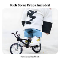 Combinable Ramps Fingerboard Skate Park Kit Long-Lasting Fingerboard Ramp Kit Easy to Assemble for Teens, Beginners, Tabletop, Desk