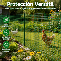 Welded Metal Mesh, Plastic-Coated Steel Wire Roll, 18m x 3cm, for Fences and Gardens