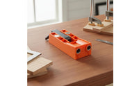 Base Pocket Hole Jig Adjustable Depth 9.5mm Pocket Screw Jig Wear-Resistant Metal Bushings Angled Hole Drill Guide 15 Degree Angle for Woodworkers