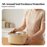 Moisture-Proof Sealed Rice Bin Multi-Purpose Tilting Grain Dispenser Safe