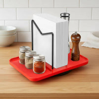 Rotating Napkin Holder 360° Rotation Kitchen Condiment Holder Versatile Home Storage for Dining Table