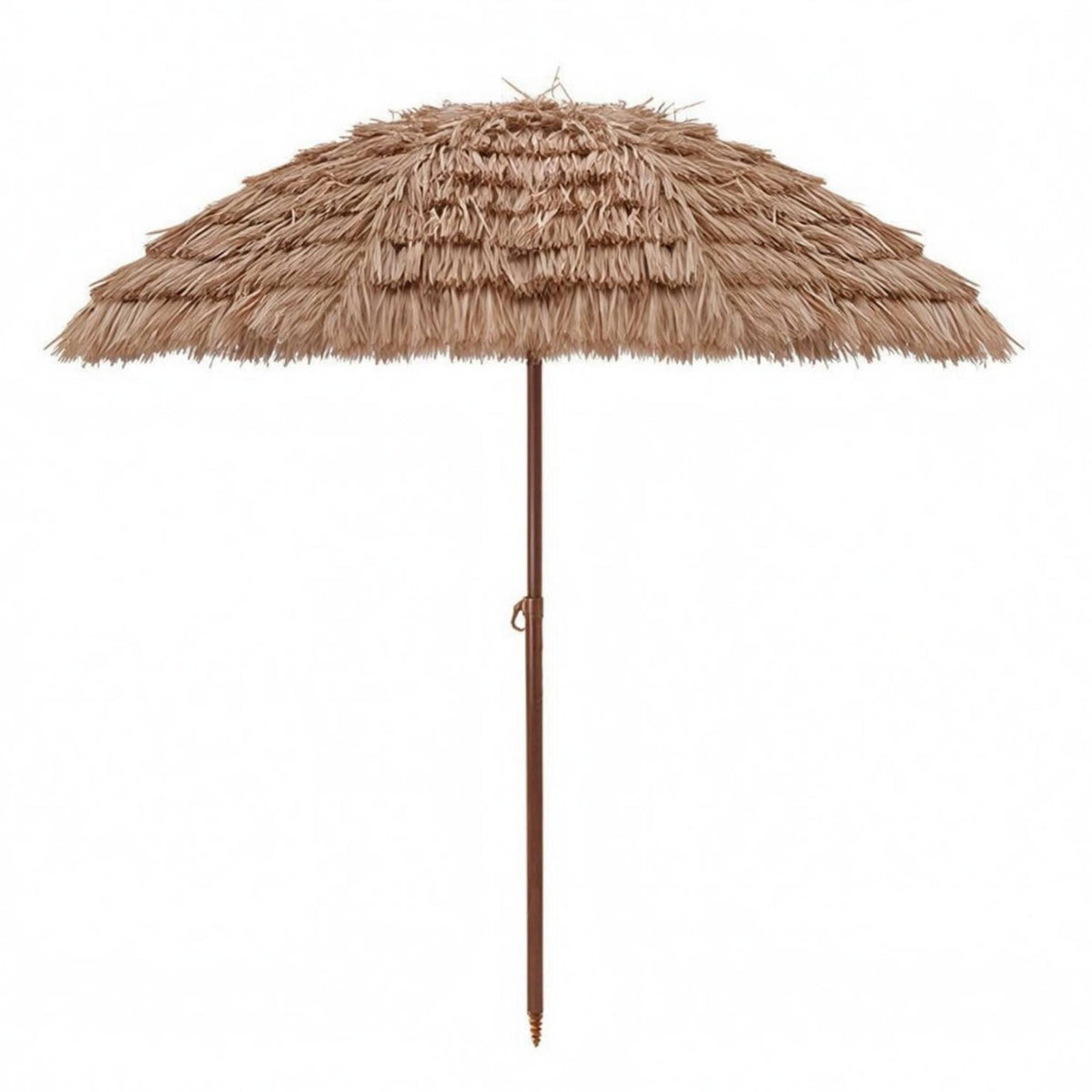 Parasol Fringe Trim Thatched Parasol Swivel Outdoor Shade