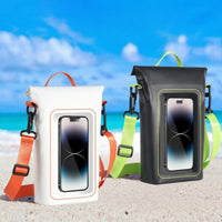 Adjustable Strap Waterproof Phone Bag Soft-Sided Waterproof Phone Pouch Handsunrestricted Roll-Top for Swimming, Fishing, Camping, Rafting