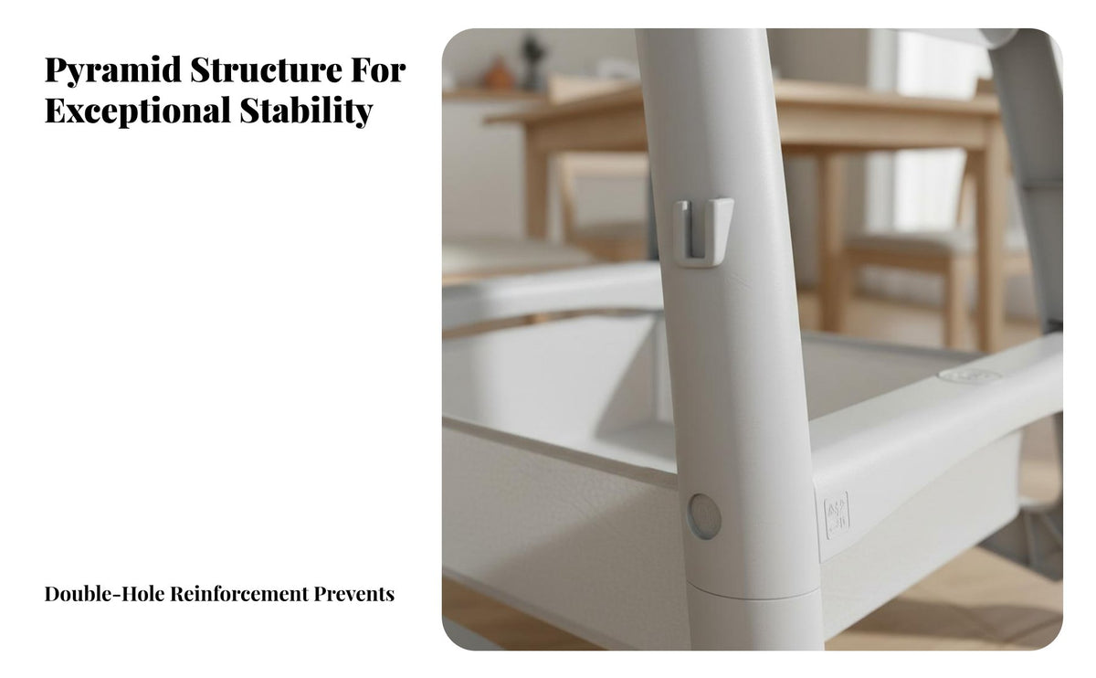 Adjustable Baby Dining Chair with Tray Safety Harness Multifunctional Toddler Dining Chair Safe & Odor-Safe Material Infant to Toddler Highchair Stable Pyramid Structure for Toddlers, Infants, Restaurant, Kitchen, Daycare Center, Playroom