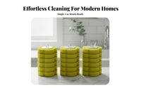 Toilet Brush Set Touch Disposal Toilet Scrubber with Replaceable Heads Space-Saving Design for Washroom, Small Bathrooms, Apartments