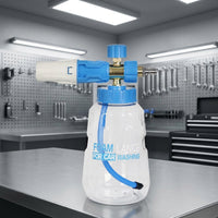 Spray Bottle for Car Cleaning and Car Wash, Foam Sprayer with Clear 1L Bottle to Monitor Levels, Pre Wash Foam Lance, Quick Connect Brass Parts