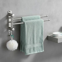 Swivel Towel Rack Stainless Steel Swivel Towel Bar Hardware Polished Rustproof for Bathroom, Laundry Room