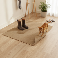 Minimalist Sisal-Look Machine Washable Area Rug for Living Room Bedroom Tatami Tea Room