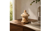 Marble Jar Cylindrical Jar Wider Base Marble