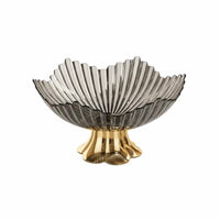 Pedestal Fruit Illuminated Bowl Elegant Design High Foot Fruit Plate Food Grade Material Decorative Snack Platter for New Year, Party