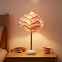 Floral Rose Table Lamp Corded Flower Table Lamp Elegant Warm for Bedside