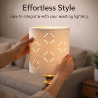 Light Shade with Cut Hollow Pattern for Table Lamps, Decorative Lampshade for Warm Ambient Textile PVC for Ceiling