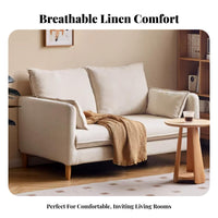 Removable and cleanable Cover 2-Seater Loveseat Minimalist Design Upholstered Two-Seater Couch space-saving Size Sofa Modern design for Small Families, Apartment Dwellers, Living Room, Studio, Lounge Area, Bedroom
