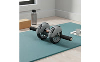 Automatic Return Ab Wheel Silent Abdominal Wheel Smart Braking Abdominal Exercise Roller for Beginners, Home Gym