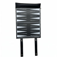 Foldable Backgammon Board Zipper Closure Leather Backgammon Board Strap Closures