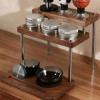 Three-Tier Coffee Tool Rack Space-Saving Espresso Accessory Holder Compact Organizer with Slots Detachable for Baristas