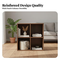 Durable Wood Construction Cube Storage Organizer Multi-Functional bookcase Freestanding Low Cabinet Multipurpose for Book Lovers, Apartment Dwellers, Homeowners, Living Room, Study, Bedroom