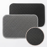 Folding Cat Litter Mat and water-resistant Litter Trapper Mat, Double Layer Honeycomb EVA Material, Easy Indoor Cat domestic animal Care Accessory