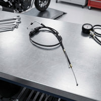 Replacement Motorcycle Cable with Return Spring Compatible Motorcycle Control Cable Flexible Threaded for Mechanics, Handlebar Repair
