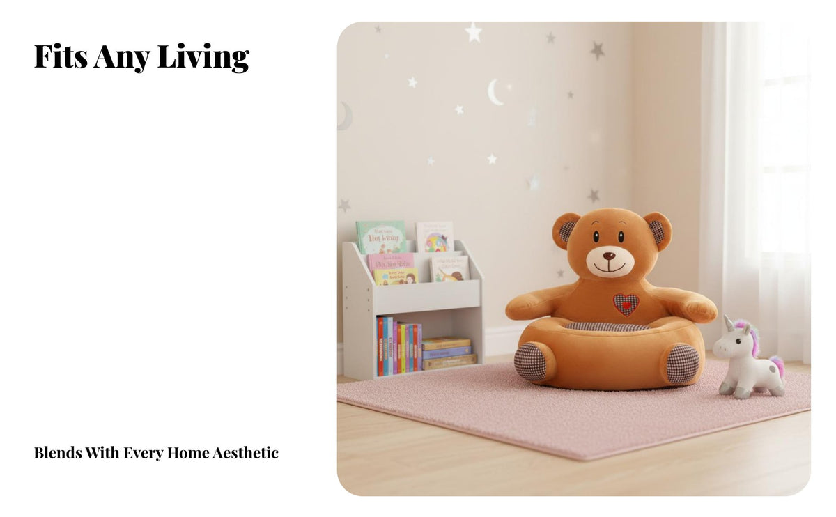 Great Birthday Gift Stuffed Creature Chair Soft and Comfortable Creature Shaped Soft Sofa No Assembly Needed children's Stuffed Lounger Low Center of Stability for Girls, Toddlers, Babies, Reading Corner, Playroom, Living Room, Kindergarten